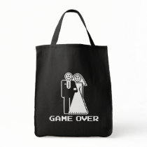 game over marriage funny wedding tshirt bag