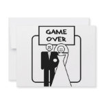 "Game Over" marriage invitations