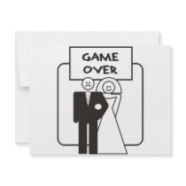 Game Over Marriage Invitations