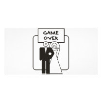 Game Over Marriage Personalized Photo Card