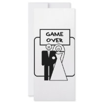"Game Over" marriage Customized Rack Card