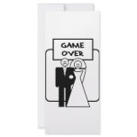 "Game Over" marriage rack cards