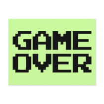 Game Over Postcard
