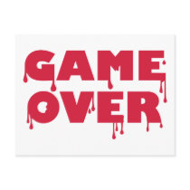 Game over postcard