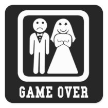 Game Over Square Stickers