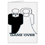 Game Over Wedding Couple Funny Design cards