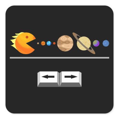 Game with planets funny Custom Sticker