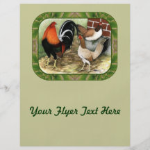 Gamefowl On the Farm Personalized Flyer