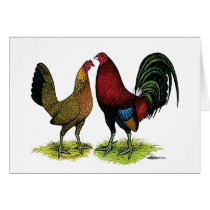 Gamefowl Pair Greeting Cards