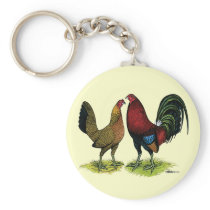 Gamefowl Pair Keychain