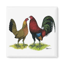 Gamefowl Pair Magnets