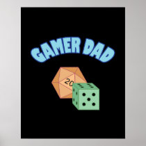 Gamer Dad - Dice Posters