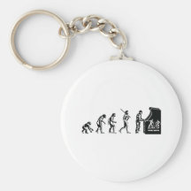 Gamer Evolution - Game Video Games Arcade Geek Key Chain