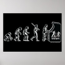 Gamer Evolution Poster - Video Games Gaming Arcade