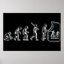 Gamer Evolution Poster - Video Games Gaming Arcade