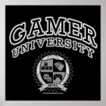 Gamer University (Black & White) Print