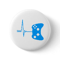 Gaming Heart Beat - gamer video games geek pad Buttons