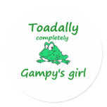 gampy's girl round stickers