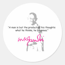 gandhi 2 round stickers