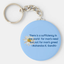 Gandhi Earth Quote Keychain