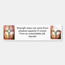 Gandhi Inspirational Motivational Quotation Bumper Sticker