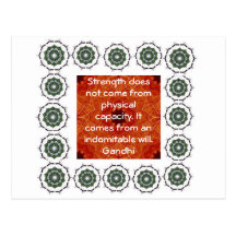 Gandhi Inspirational Motivational Quotation Postcards