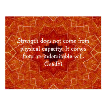 Gandhi Inspirational Motivational Quotation Post Card