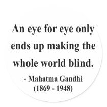 Gandhi Quote 3a Round Sticker