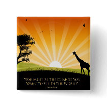 Gandhi Quote Pinback Button