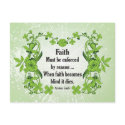 Gandhi Quote Faith... Must be enforced by reason postcards