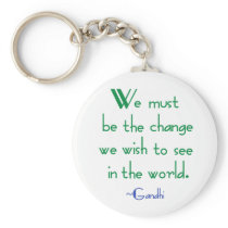 Gandhi Quote Keychain