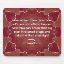 Gandhi Wisdom Quotation Saying about Action Mouse Pad