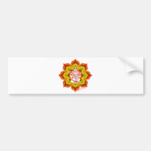 Ganesh in Lotus Bumper Sticker