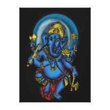 Ganesh Prosperity Stretched Canvas Print
