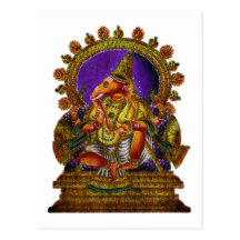 Ganesha Deva antique | make your own background Post Cards
