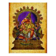 Ganesha Deva antique Post Cards