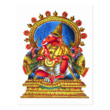 Ganesha Hindu Deity Post Card