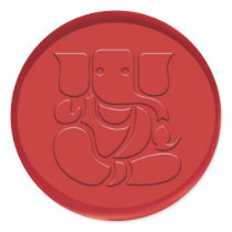 Ganesha Sign Wax Seal Stickers