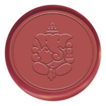 Ganesha Wax Seal Sticker