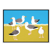 Gang of Seagulls at the Ocean Edge Invite