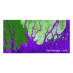 Ganges River Delta Satellite Image - India photo cards