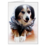 Gangsta Dog Wearing Hoodie Cards