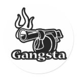 Gangsta Round Sticker