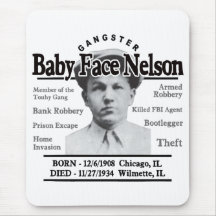 Gangster Baby Face Nelson Mouse Pads