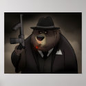 Gangster Bear Poster posters