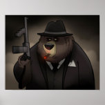 Gangster Bear Poster