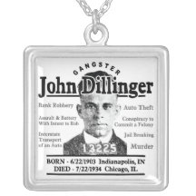 Gangster John Dillinger Custom Necklace