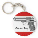 Gansta Boy Gun Keychain