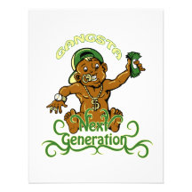 gansta next generation vector illustration invitations
