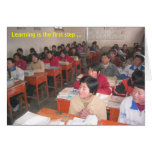 Gansu Students, Learning is the first step ... cards